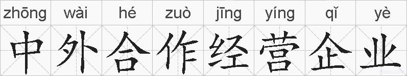 中外合作经营企业的拼音